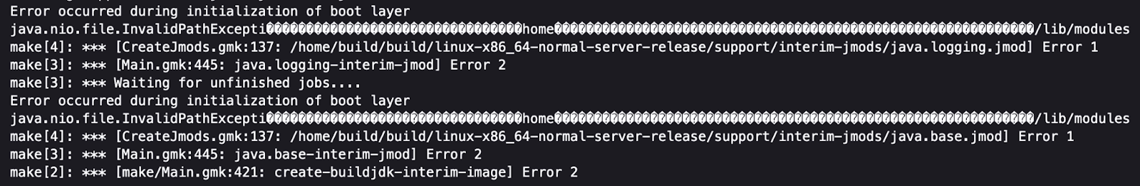 Code showing bootstrapping of java.